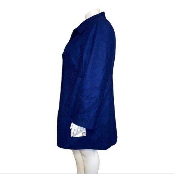 Anne Klein Plus Size Double-Breasted Blue Wool Peacoat Size 2X NWT - Picture 3 of 8